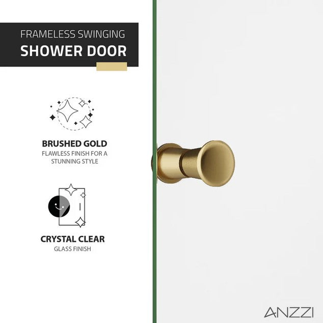 Anzzi SD AZ14 01BG Frameless Shower Door 72
