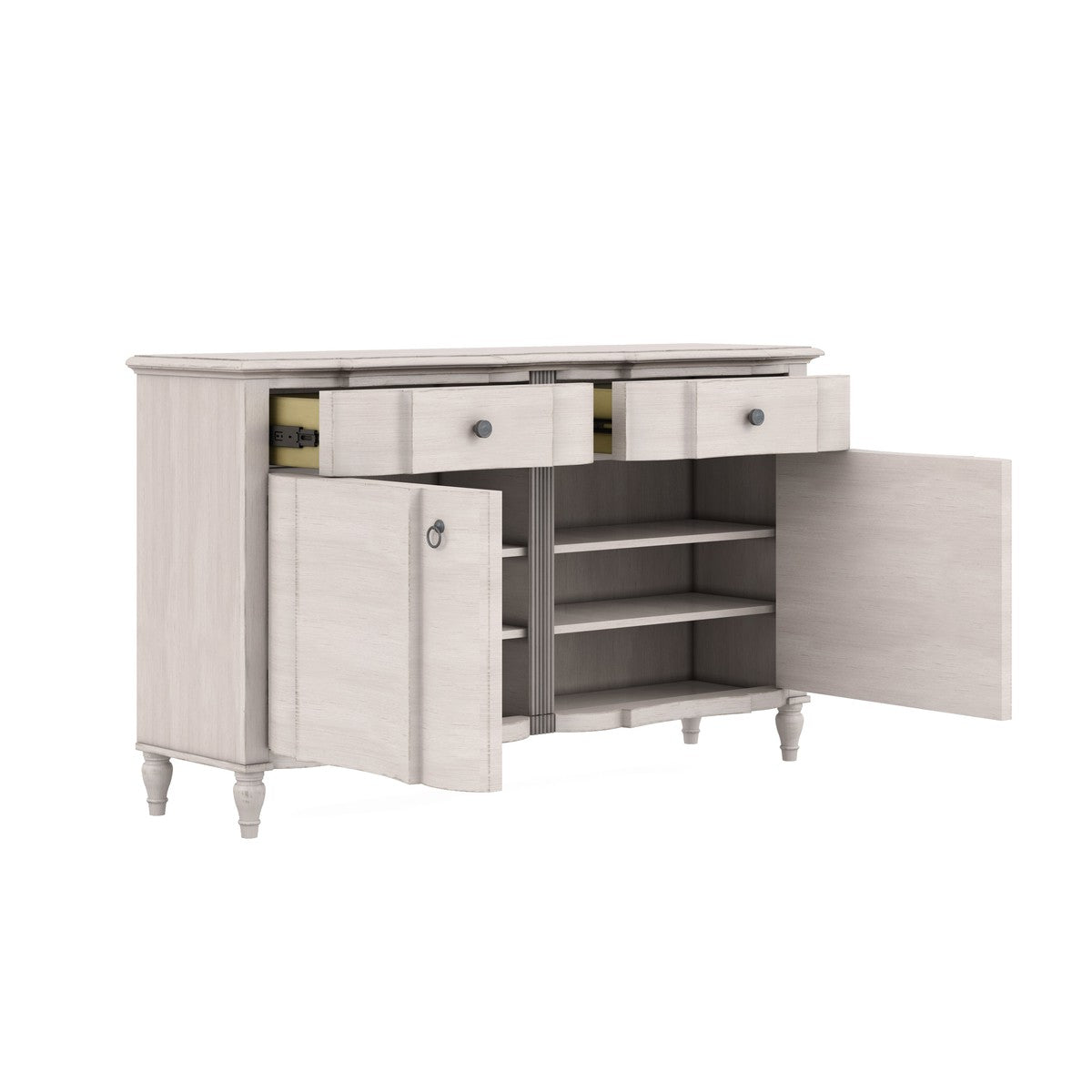 Modern White Alcove Buffet Cabinet - Stylish Storage for Dining Room, Living Room & Entryway - Perfect for Displaying China, Serving Food & Home Decor