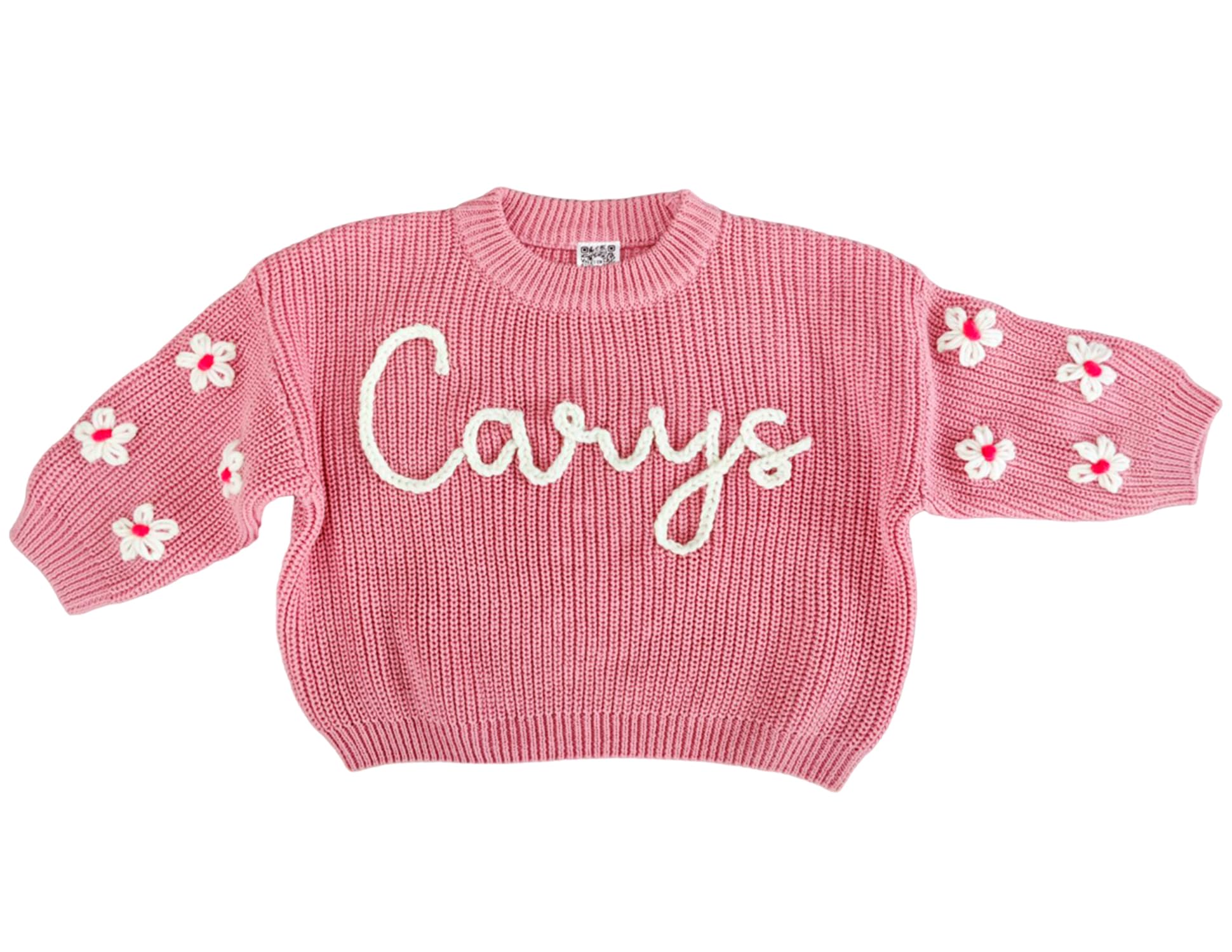 Custom Embroidered Personalized Baby Knit Sweater - Soft Newborn & Toddler Sweater for Boys & Girls | Perfect Baby Shower Gift & First Birthday Present for Sons & Daughters | Ideal for Family Photos, Holiday Outfits & Special Occasions