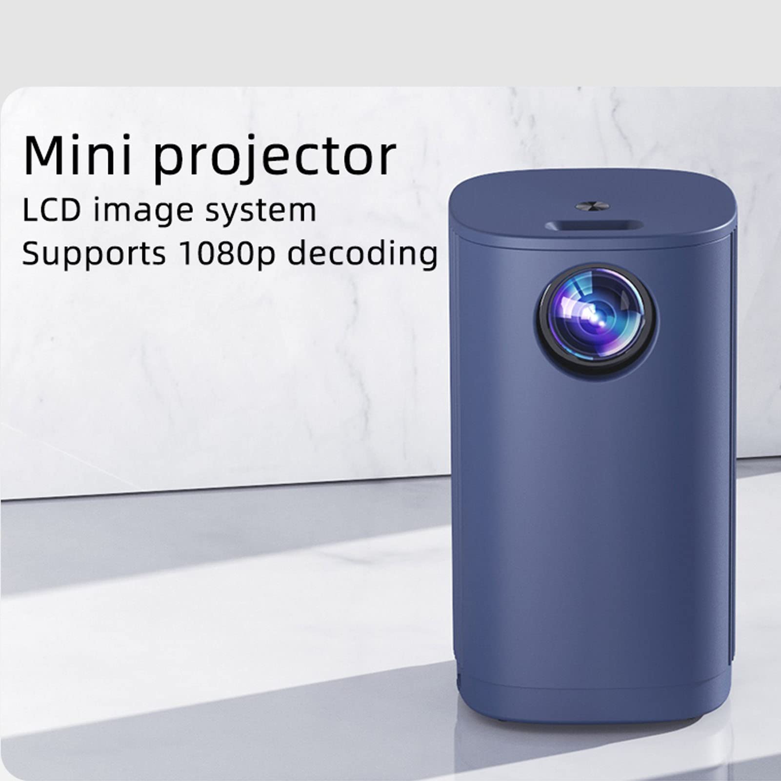RajoNN Mini Projector - 100 Inch HD 1080P Wireless Portable Projector with Dual Speakers & AUX Interface (UK Plug) | Ideal for Home Theater, Outdoor Movies, Gaming, and Office Presentations