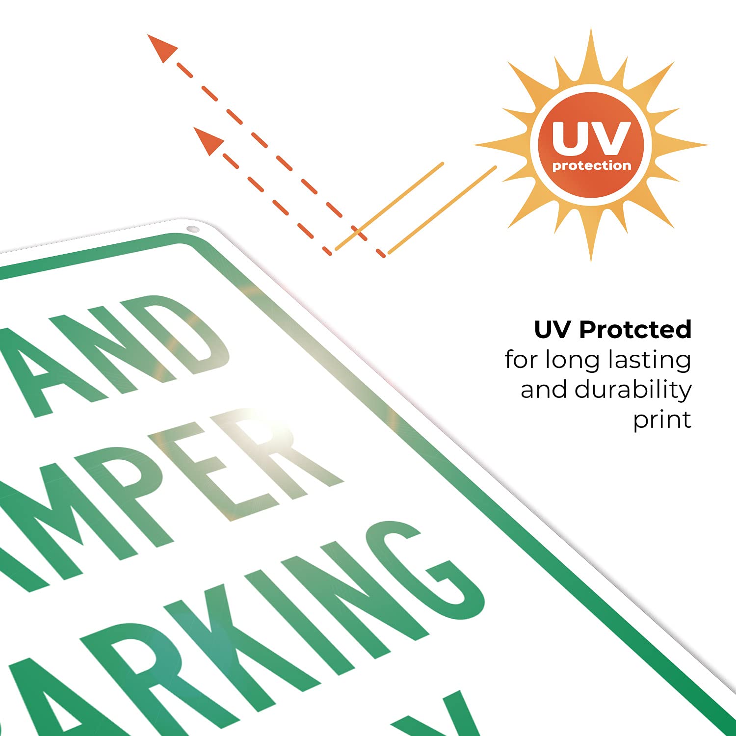 RV and Camper Parking Only Sign - 10x14 Inches Rust-Free .040 Aluminum - Fade Resistant - Made in USA - Perfect for RV Parks, Campgrounds & Driveways