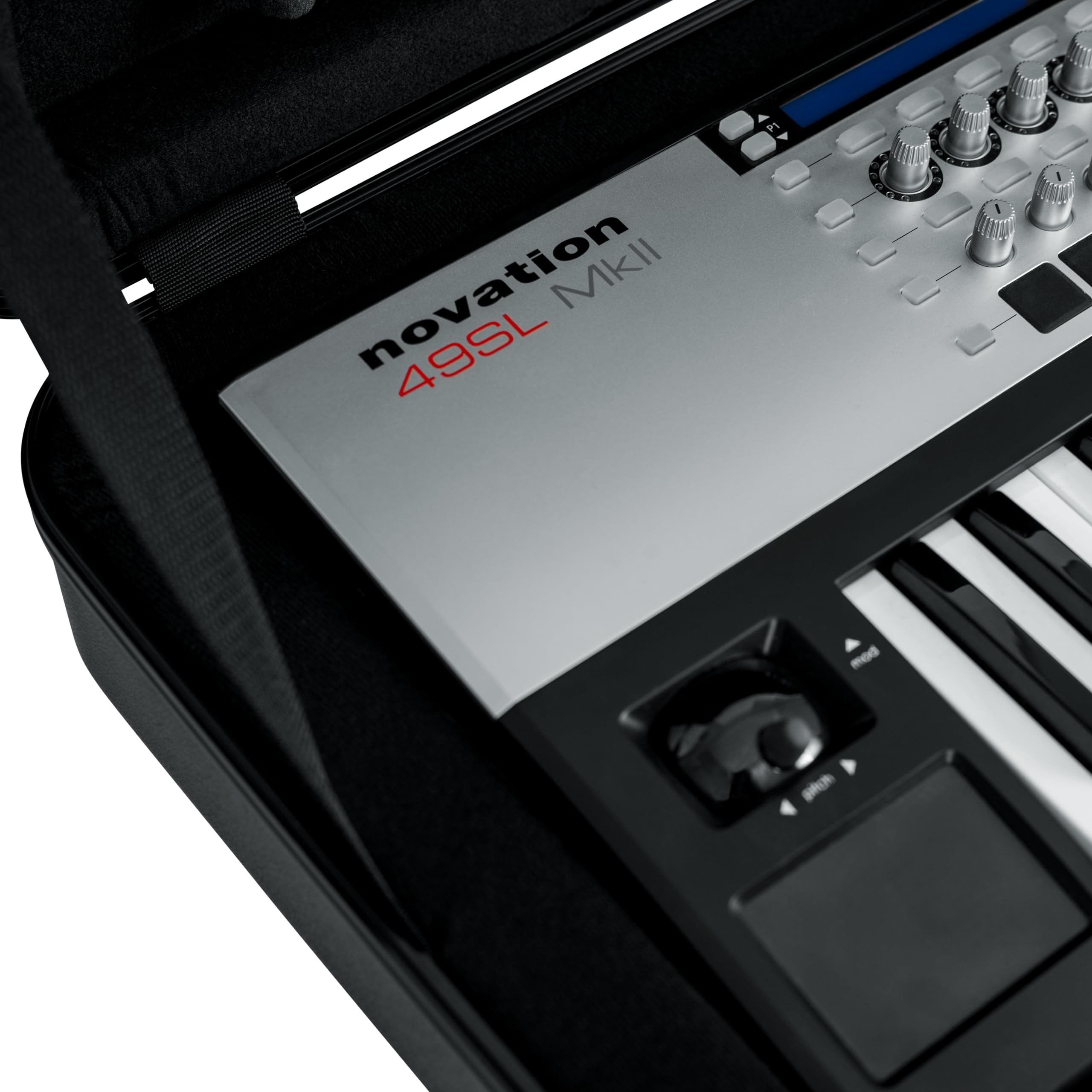 Gator GTSA-KEY49 TSA Approved Keyboard Case - Durable Travel Protection for 49-Key MIDI Controllers & Synthesizers - Perfect for Musicians, Producers & DJs On the Go