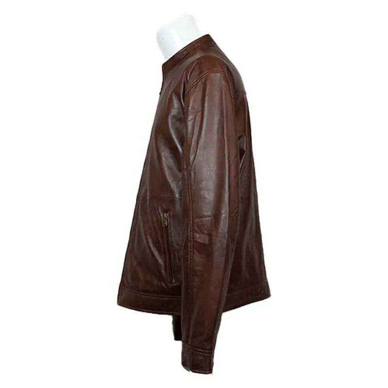 Premium BOL Men's Genuine Lamb Leather Jacket - Slim Fit Biker Style for Motorcycle Riding & Casual Wear