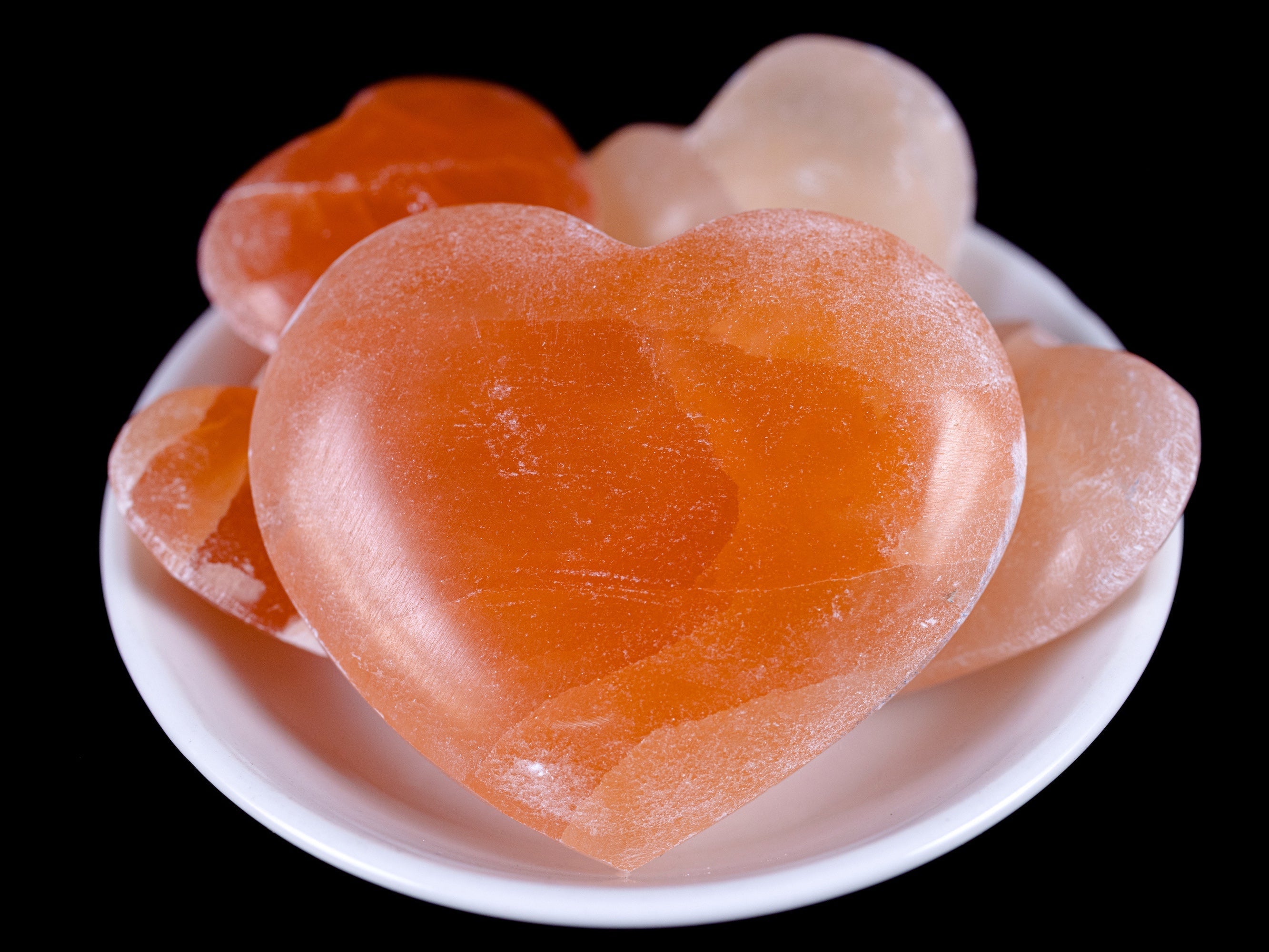 Orange Selenite Crystal Heart - Natural Healing Stone for Self Care, Meditation & Home Decor - Perfect Gift for Mom, Spiritual Healing & Positive Energy - Use in Yoga, Reiki & Feng Shui Spaces