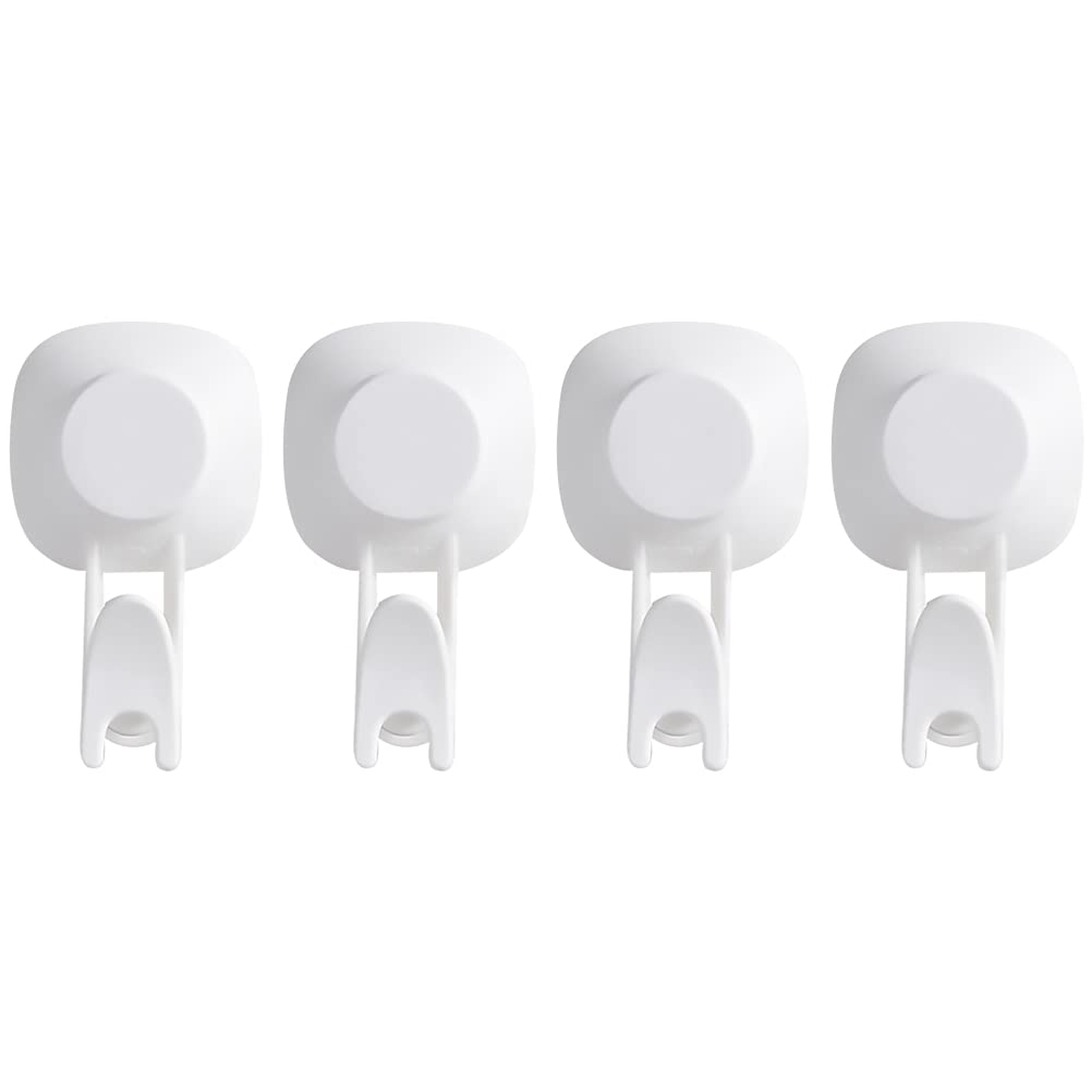 DOITOOL 4-Pack Reusable Vacuum Wall Hooks - Strong Suction Cup Hooks for Bathroom, Kitchen, Office - Perfect for Hanging Towels, Keys, Utensils & Decor