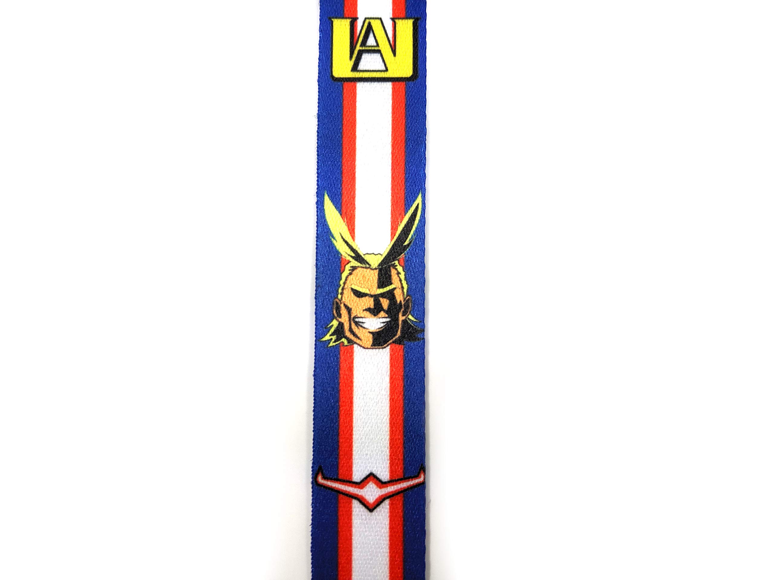 Academia All Might Neck Lanyard with Claw Clasp - Secure Key Holder, ID Badge Holder & Whistle Holder for Cosplay, Work & School | Anime Accessories for My Hero Academia Fans