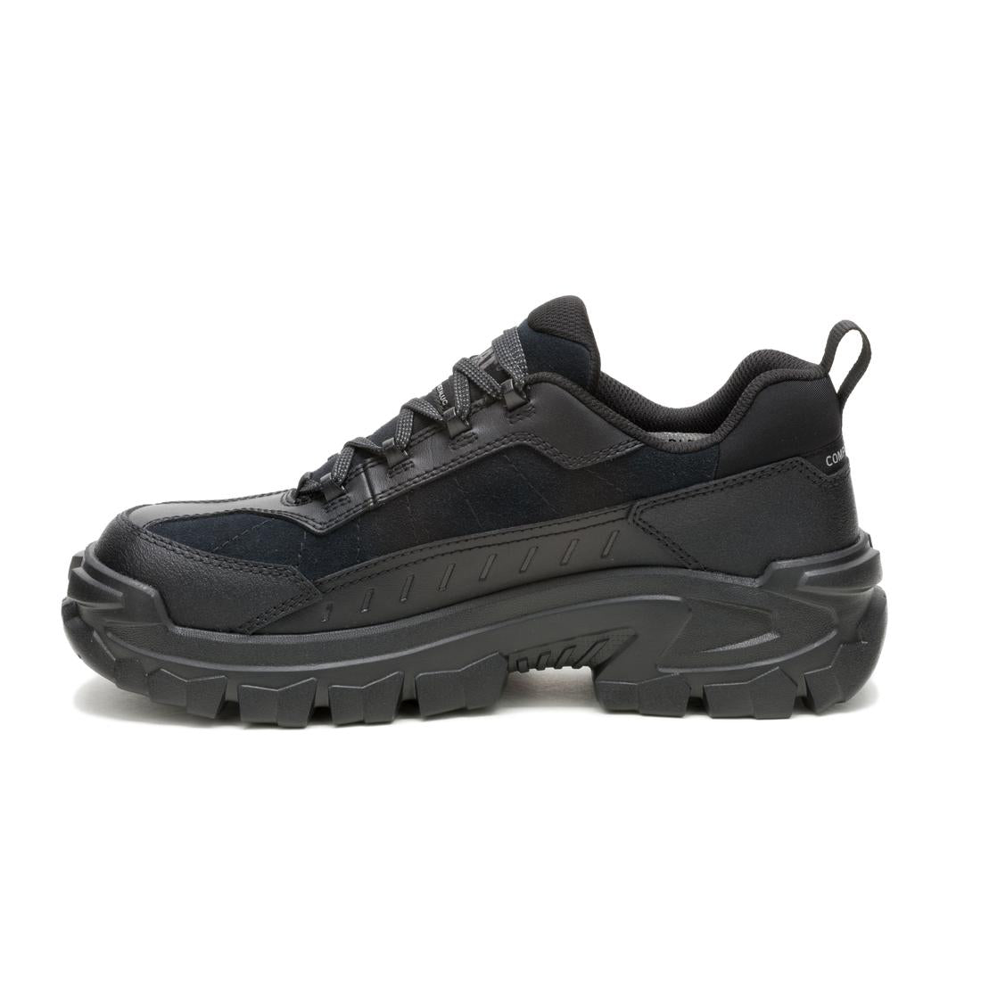 Invader Sport Lo Composite Toe Work Shoes - Black Suede Safety Sneakers for Men | Lightweight & Comfortable for Construction, Warehouse & Outdoor Work