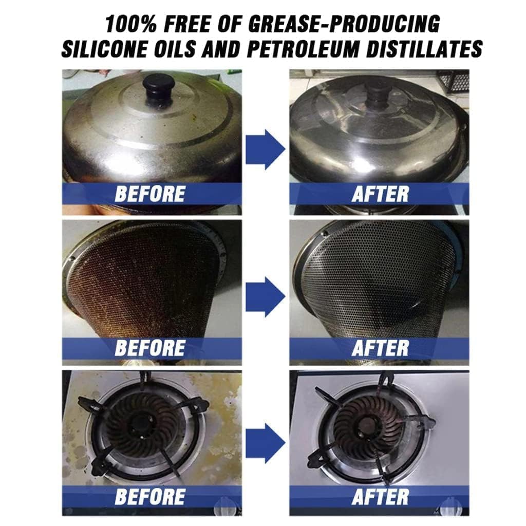 GVB Enterprise Kitchen Cleaner Spray - Powerful Oil & Grease Stain Remover for Stove, Chimney & Gas Stove | Non-Flammable, Non-Toxic Magic Degreaser (500ml) | Perfect for Deep Cleaning Kitchen Appliances & Surfaces