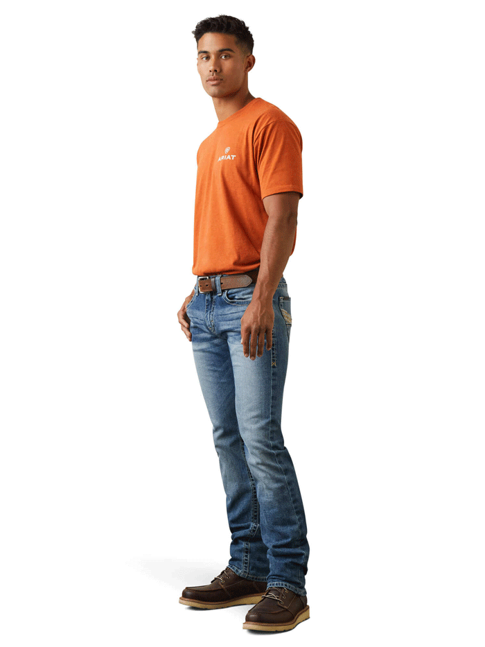 Ariat Men's Modern Williams Slim Leg Jean in Dakota Wash - Comfortable & Durable Denim for Work, Casual Wear & Outdoor Activities