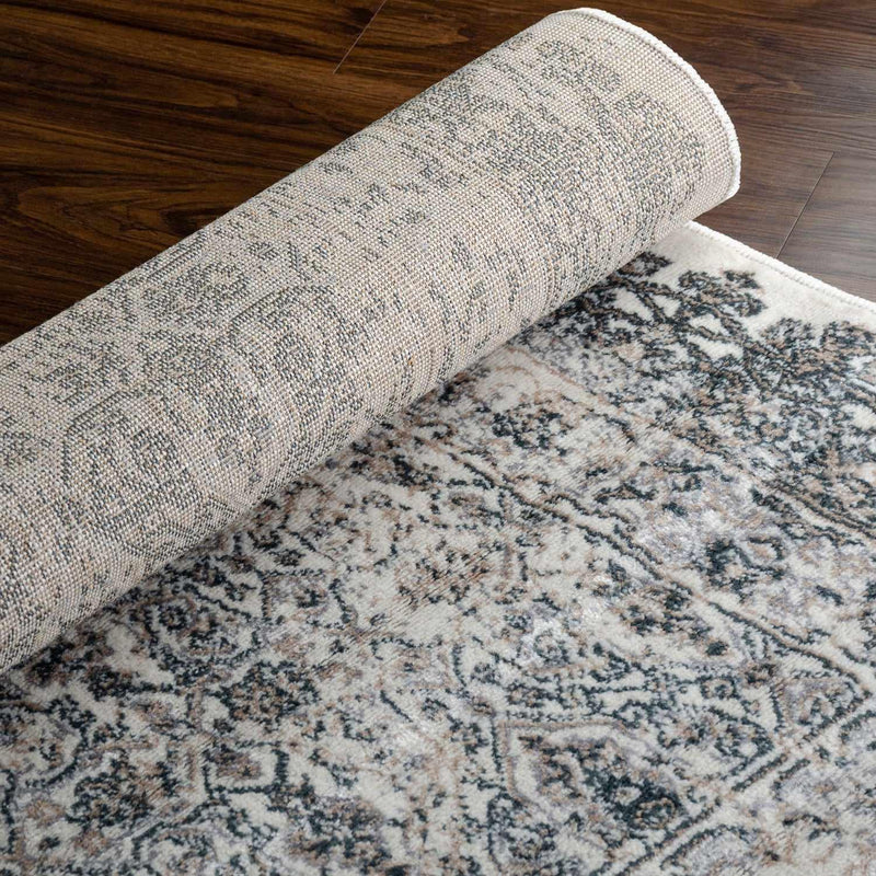 Myel Classic Medallion Indoor Area Rug - Non-Slip Traditional Persian Runner Carpet for Living Room, Bedroom, Hallway - Soft & Durable Home Decor