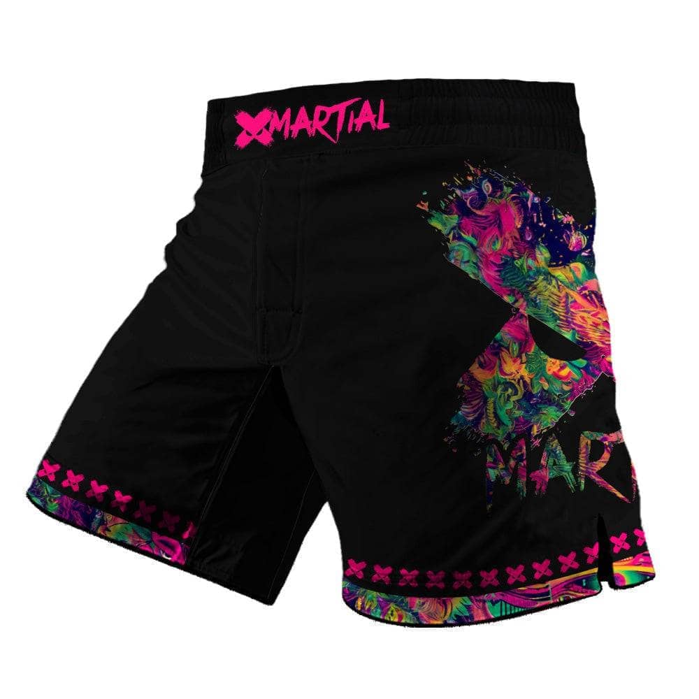 Aztec Kids Grappling Shorts - MMA BJJ Brazilian Jiu Jitsu Training Shorts for Boys & Girls - Perfect for Martial Arts, Wrestling & Combat Sports Practice