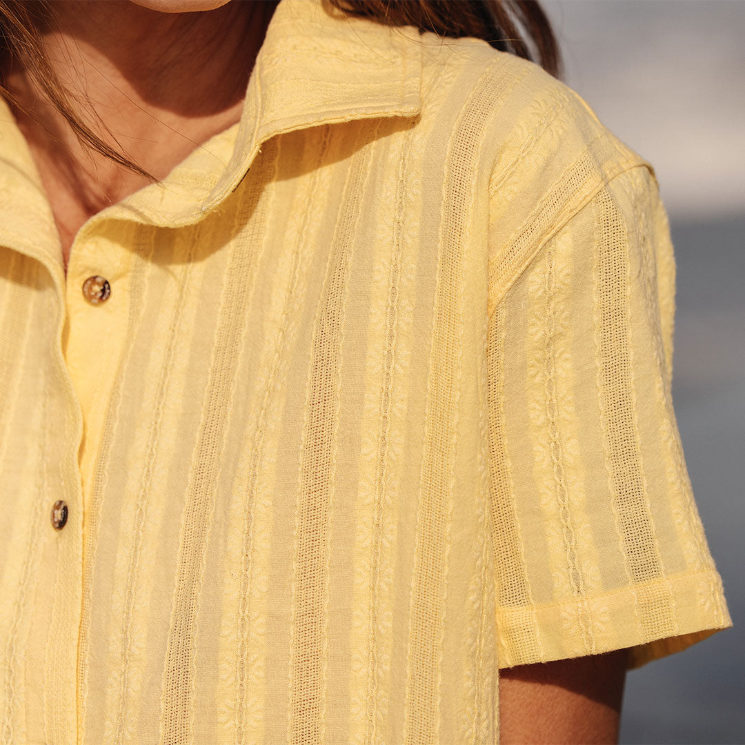 Premium Cabana Shirt in Butter Yellow - Comfortable Beachwear for Men & Women | Perfect for Summer Vacations, Pool Parties and Tropical Getaways