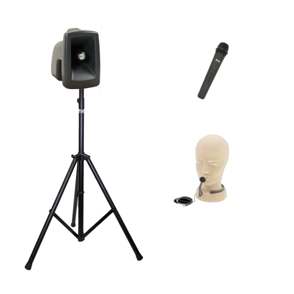 Anchor Audio MegaVox XU2 Portable PA Speaker System with 2 Wireless Microphones - Ideal for Outdoor Events, Parties, and Public Speaking