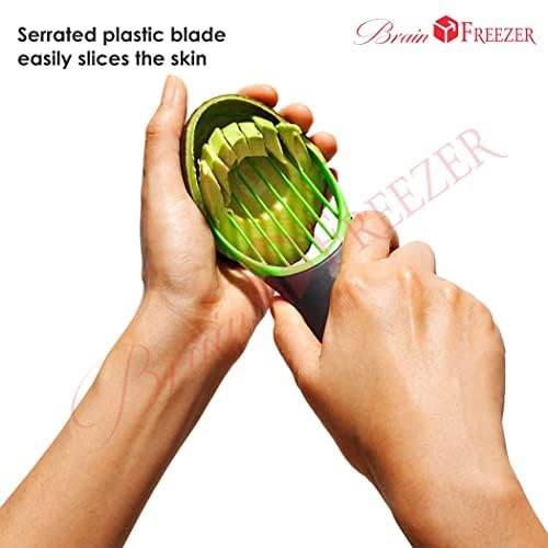 Best 3-in-1 Avocado Slicer & Cutter - Multifunctional Fruit Tool for Avocados, Mangoes, Bananas & Chiku - Non-Slip Grip Handle, Dishwasher Safe - Perfect for Salads, Smoothies & Healthy Snacks