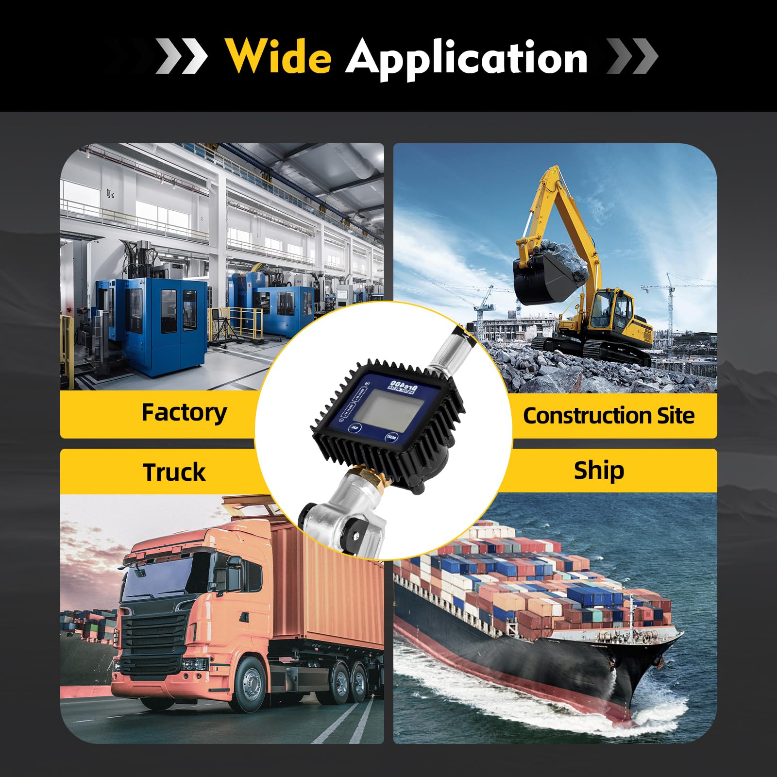 Heavy Duty Air Operated Oil Transfer Pump - Digital Petrol & Motor Oil Dispenser with Control Valve & Meter Nozzle (US Stock) - Ideal for Automotive, Industrial & Marine Fluid Transfer