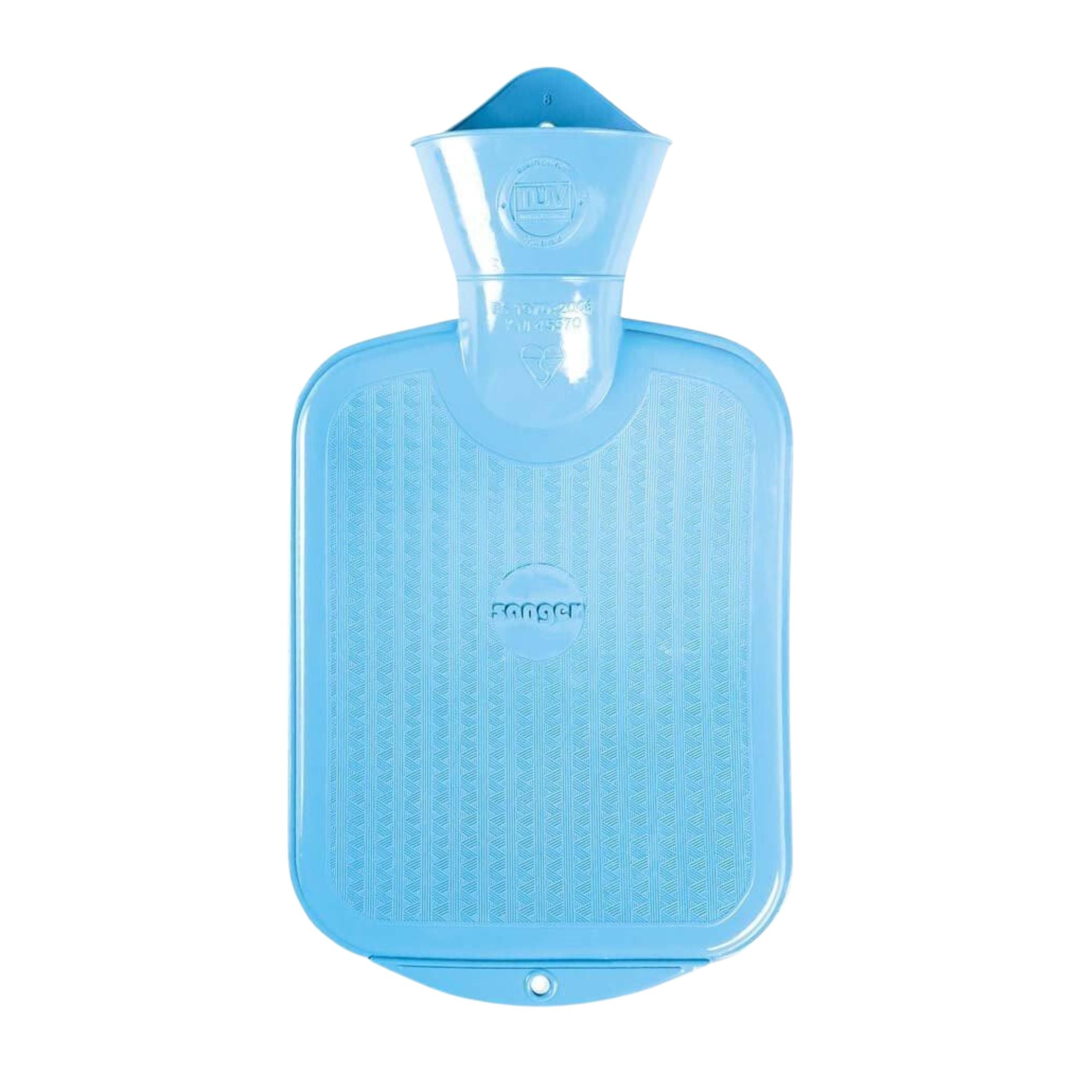 0.8L Light Blue Sanger Hot Water Bottle - Warm & Cozy for Winter Nights, Period Pain Relief, and Bed Warmers - Perfect for Home, Office, and Travel Use