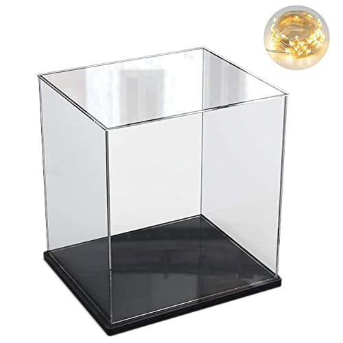 Thickened Clear Acrylic Display Case Stand - 9.8x7.8x11.8 Inch Protective Showcase for LEGO, Action Figures & Collectibles - Perfect for Toy Storage, Home Decor & Collection Display