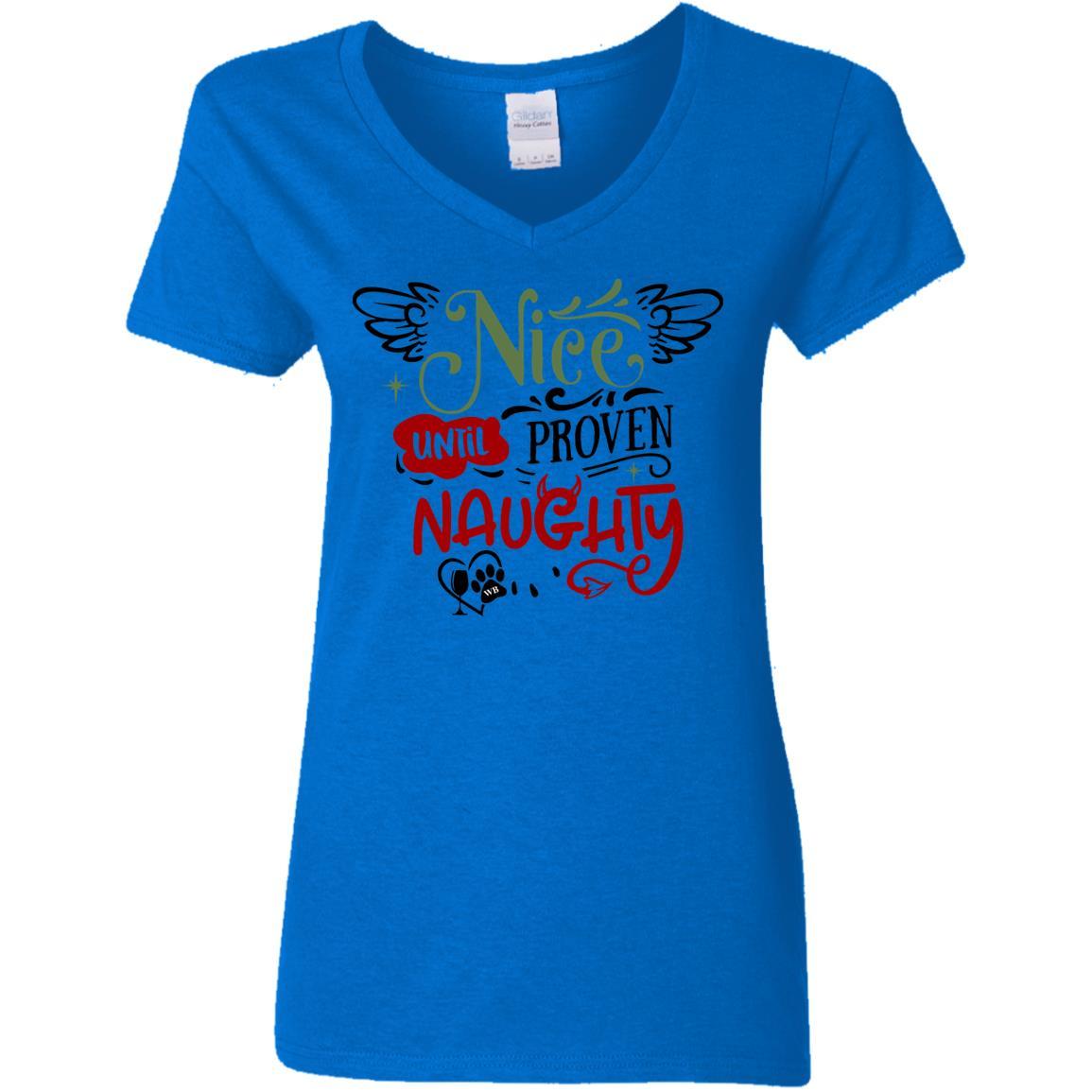 WineyBitches.Co Women's 5.3 oz V-Neck T-Shirt - Soft Cotton Casual Tee for Everyday Wear, Girls Night Out & Wine Tasting Events