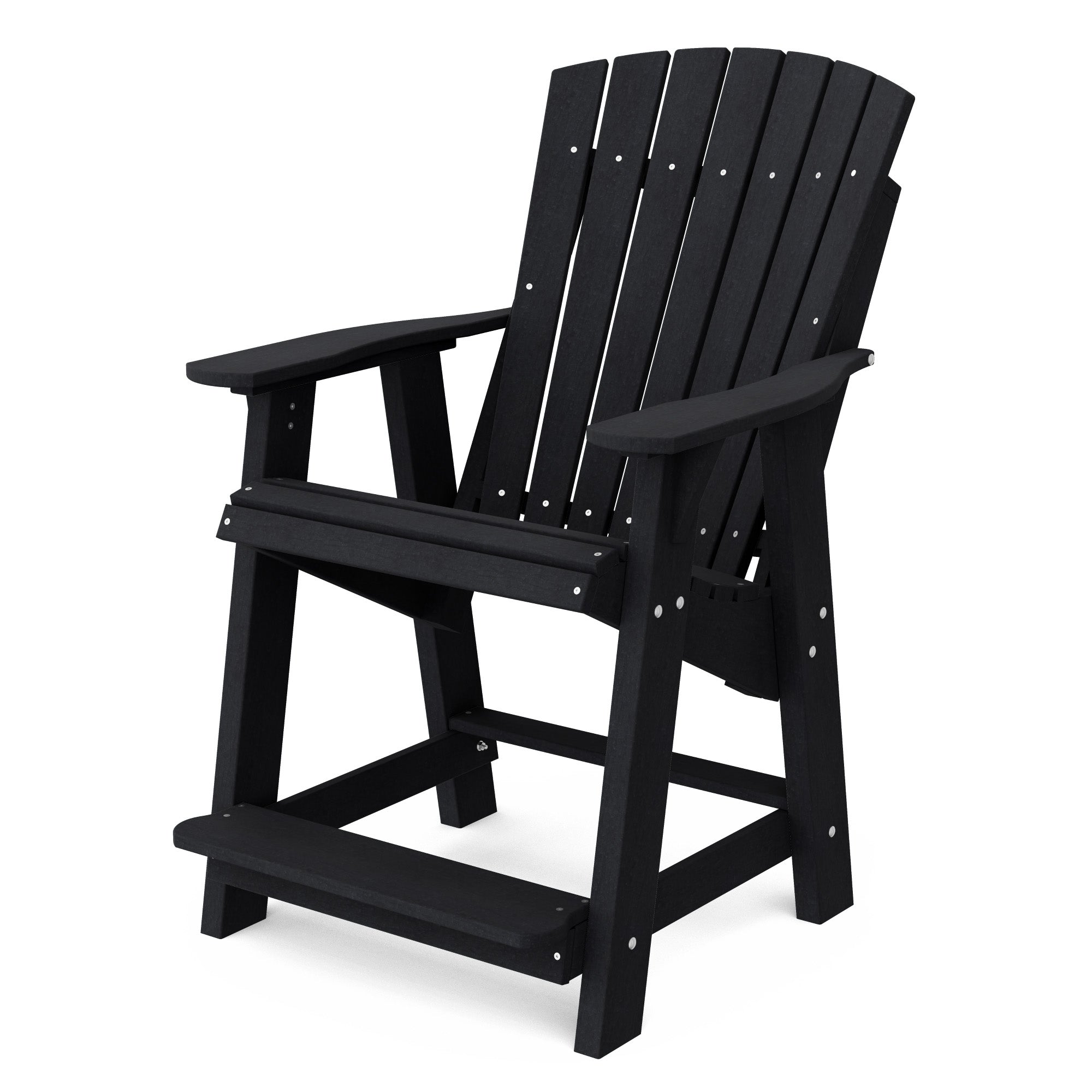 Premium Heritage High Adirondack Chair - Solid Wood Outdoor Patio Furniture for Garden, Deck, Poolside & Backyard Relaxation