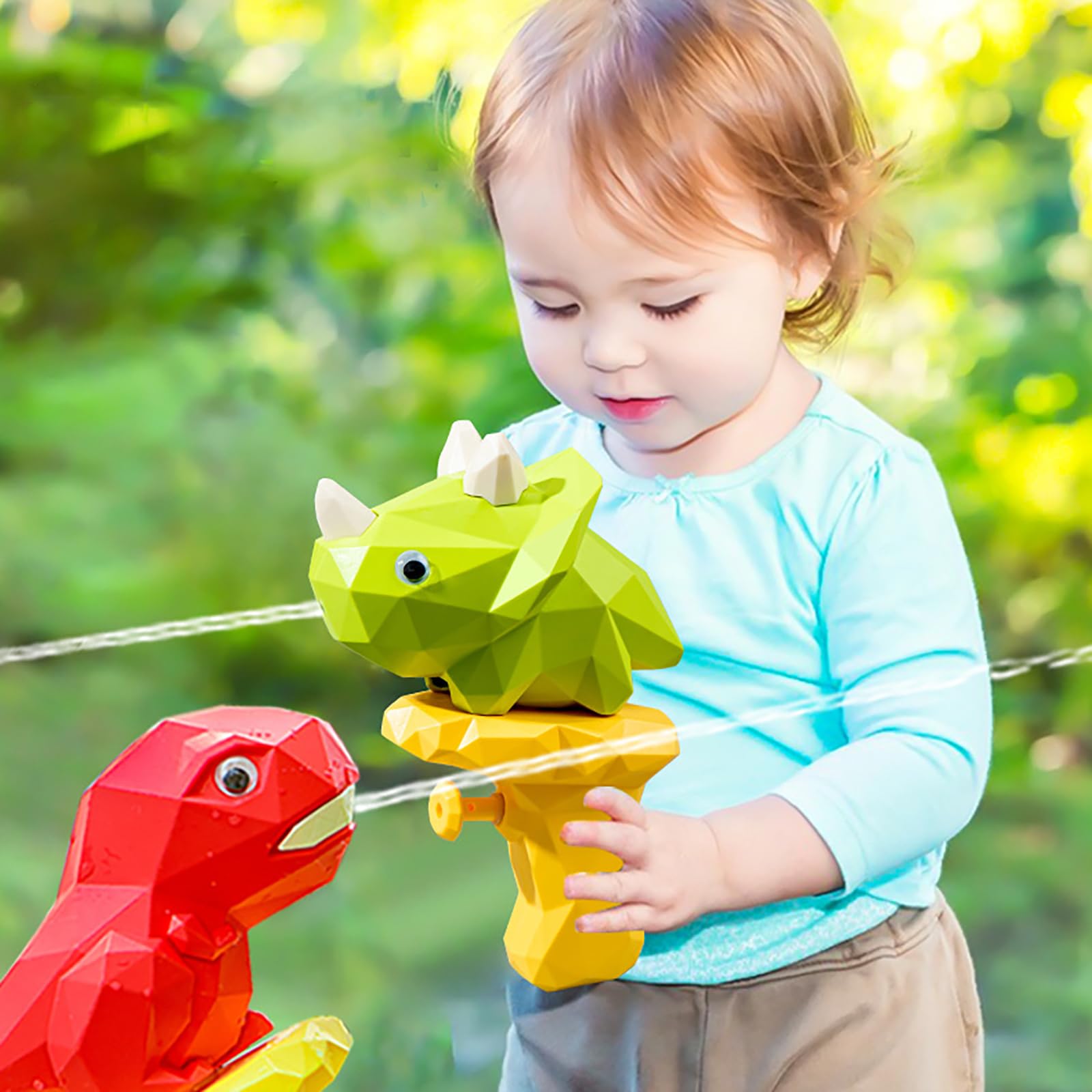 Dinosaur Water Guns for Kids - 5 Pcs Summer Outdoor Toys for Boys & Girls 3+ | Pool & Beach Fun