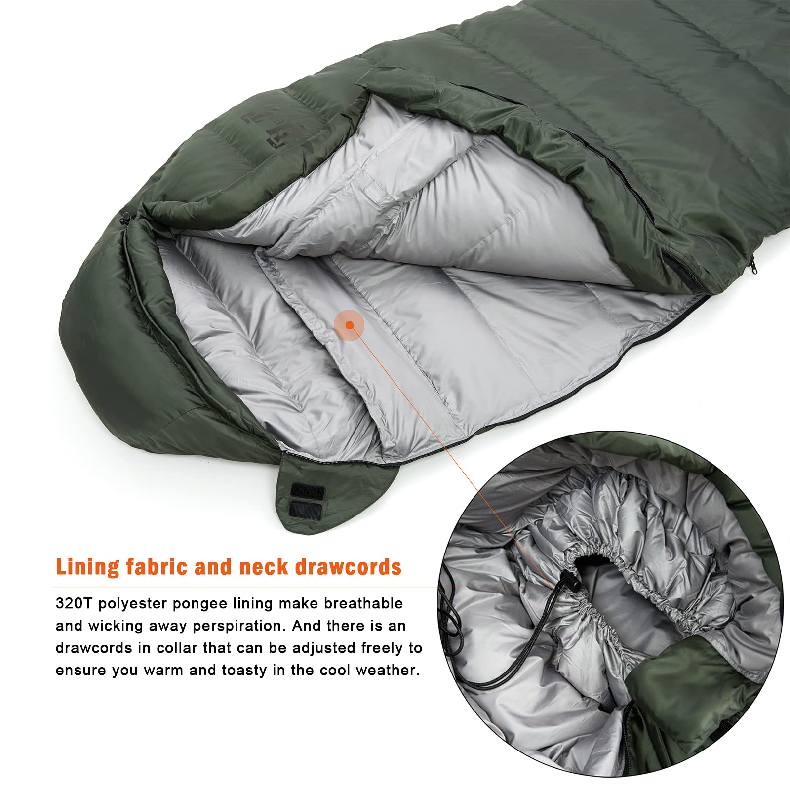 Ultra-Light Goose Down Mummy Sleeping Bag for Camping & Backpacking - All-Season, Compressible, -13°F Extreme Cold Weather Protection, Waterproof & Breathable - Perfect for Winter Hiking, Alpine Expeditions and Outdoor Adventures