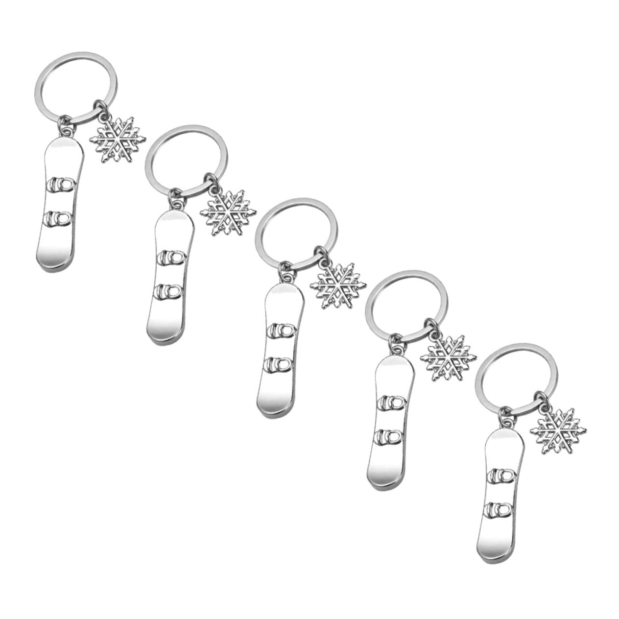 GAROZATION 20 Pcs Zinc Alloy Ski Keychain - Adorable Winter Sports Pendant for Backpacks, Luggage & Gift Giving (Skiing, Snowboarding, Christmas Decor)