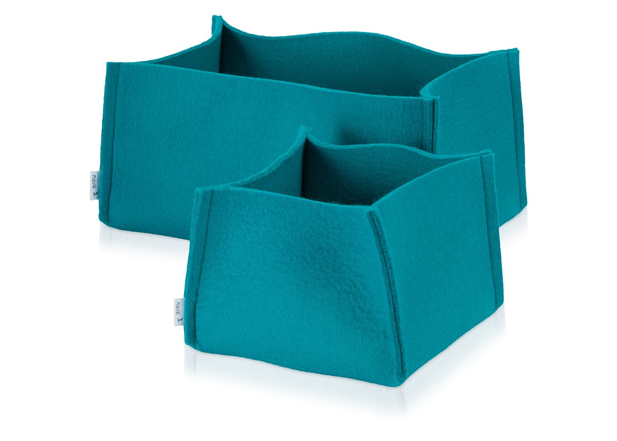 Felt Storage Baskets 17x28x14 - Lagoon for Home & Office Organizing