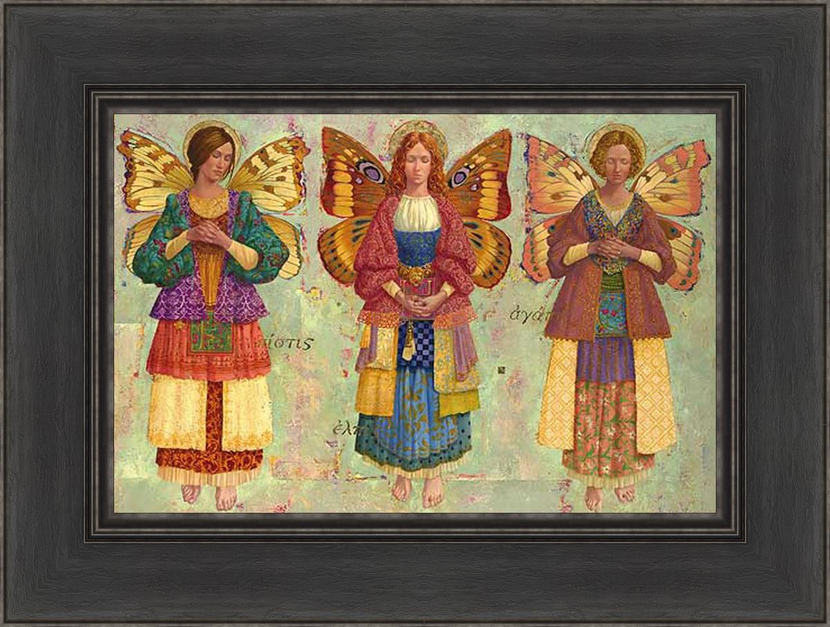 Faith, Hope and Charity - Inspirational Wall Art Decor for Home, Office & Church - Perfect for Gifts & Spiritual Spaces