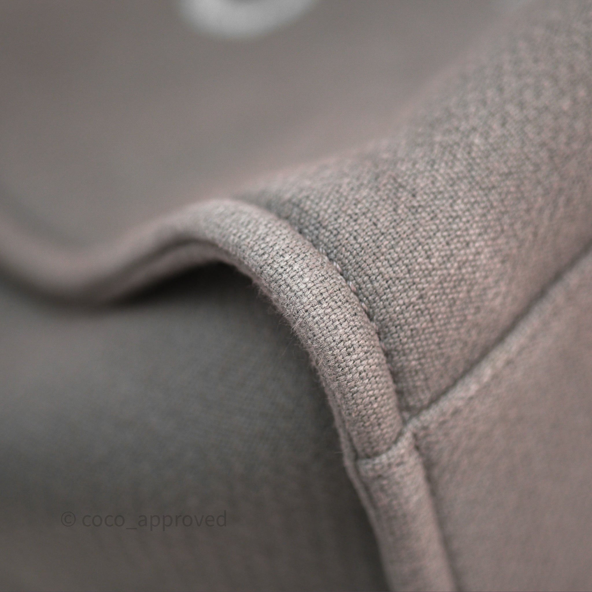 Chanel Canvas Deauville Large Tote Bag in Taupe with Silver Hardware - Perfect for Work, Travel & Everyday Use