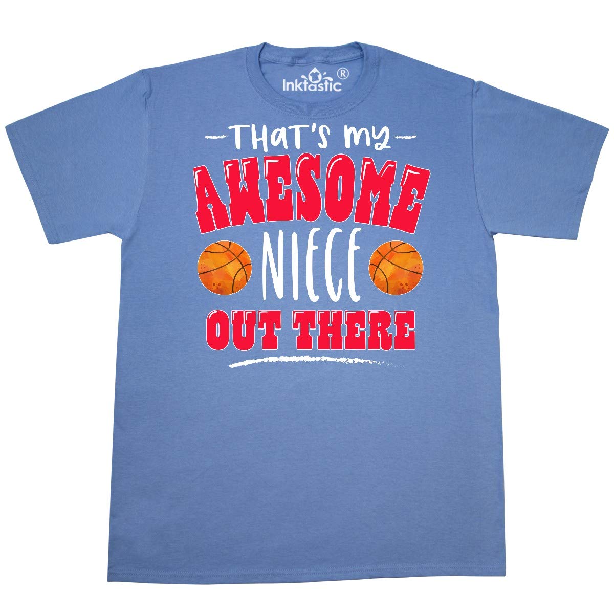 Inktastic That's My Awesome Niece Basketball T-Shirt - Cute Aunt & Niece Matching Outfits for Game Day & Family Events
