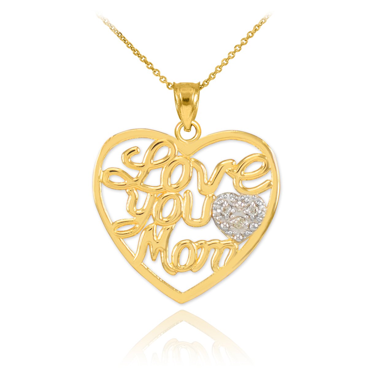 14K Yellow Gold Diamond 