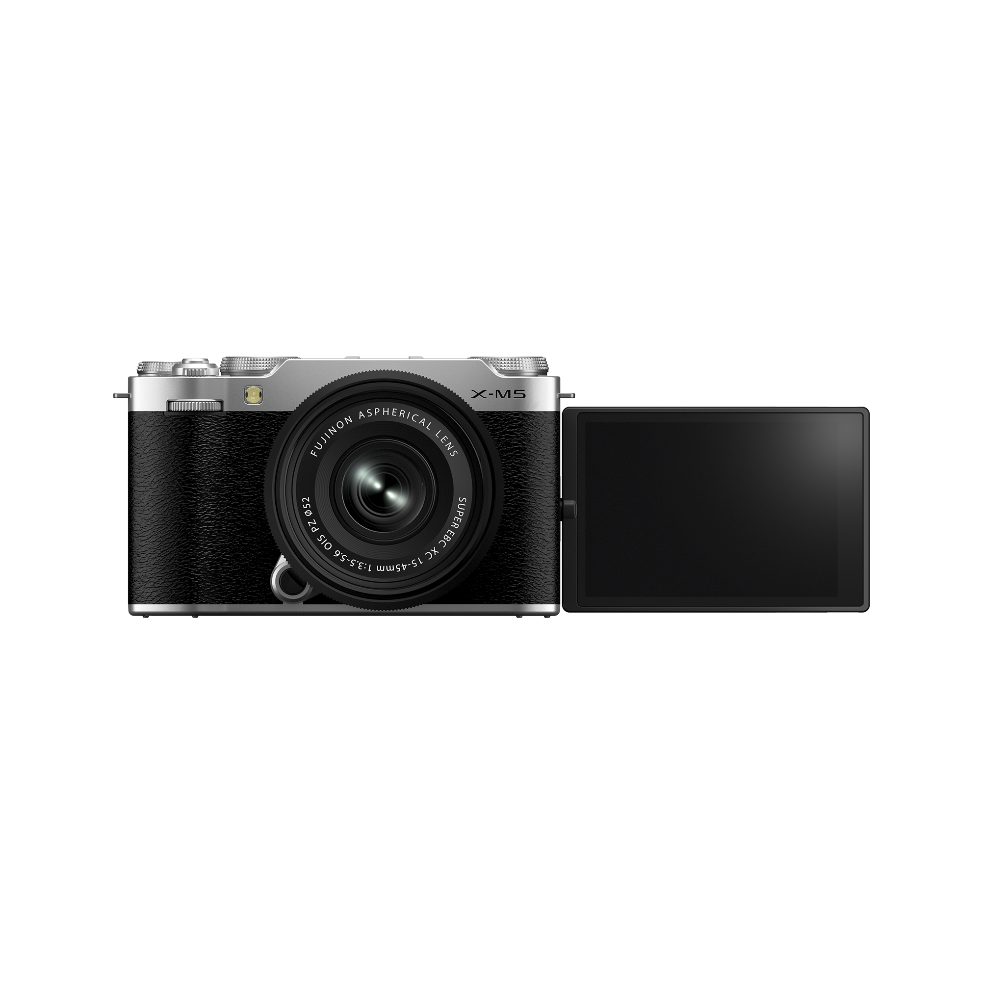 Fujifilm X-M5 Mirrorless Digital Camera with XC 15-45mm f/3.5-5.6 OIS PZ Lens (Silver) - Compact & Lightweight for Travel, Vlogging & Street Photography