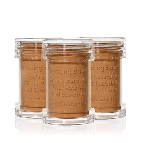Jane Iredale Amazing Base Refill SPF 20/15 (3 Pack) - Mineral Makeup Foundation for Flawless Coverage | Perfect for Daily Wear & On-The-Go Touch Ups