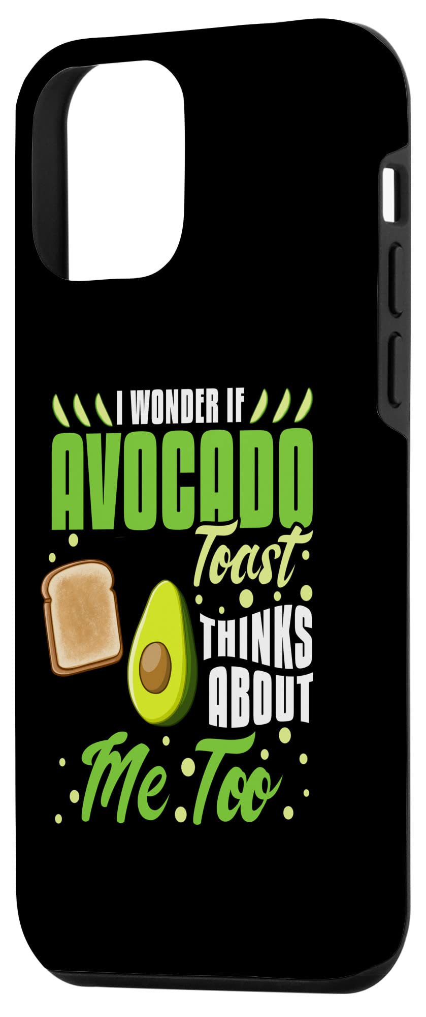 iPhone 12 Mini Phone Case - Cute Avocado Toast Design, Slim Protective Cover for iPhone 12 Mini (5.4