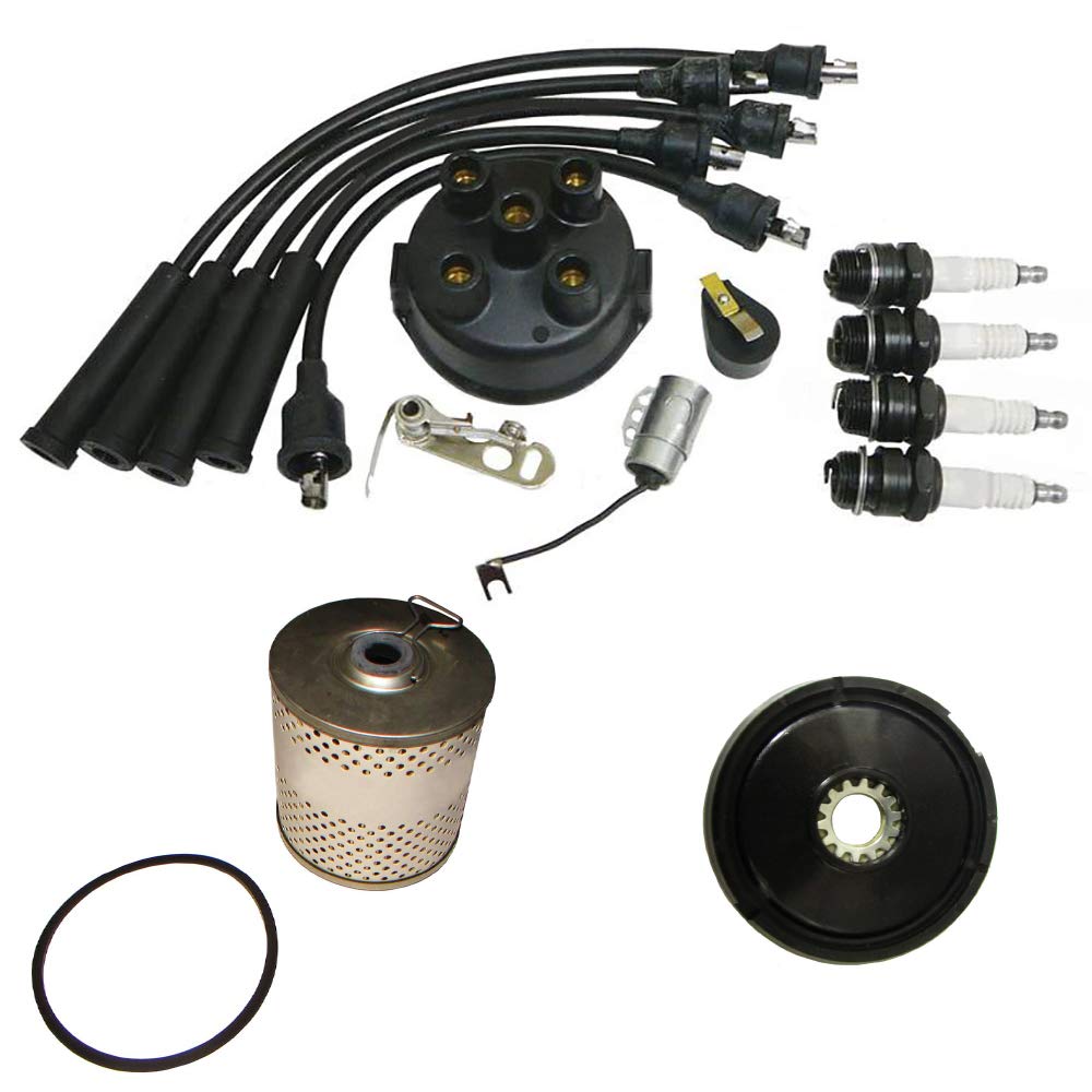 RAParts Complete Tune-Up Kit with Oil Filter & Dust Cover Compatible with Massey Ferguson TO20 TO30 Tractors - Engine Maintenance & Performance Upgrade for Farming Equipment