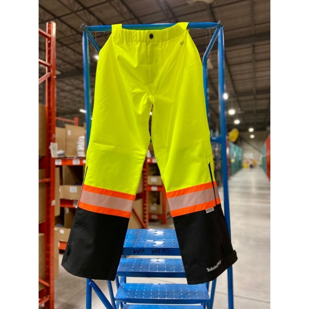Timberland PRO Men's Waterproof Work Pants - TB0A23A1I47, High Visibility Yellow for Construction & Outdoor Jobs | Rainproof & Durable for Harsh Weather Conditions