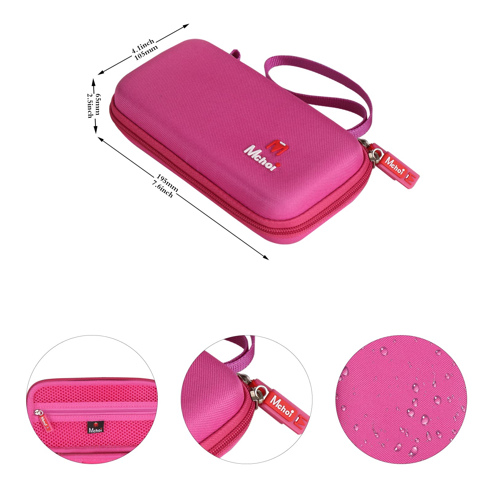 Shockproof Waterproof Pink Protective Case for TI-30XIIS Scientific Calculator - Durable Travel Storage Pouch for School, Office & Engineering Use