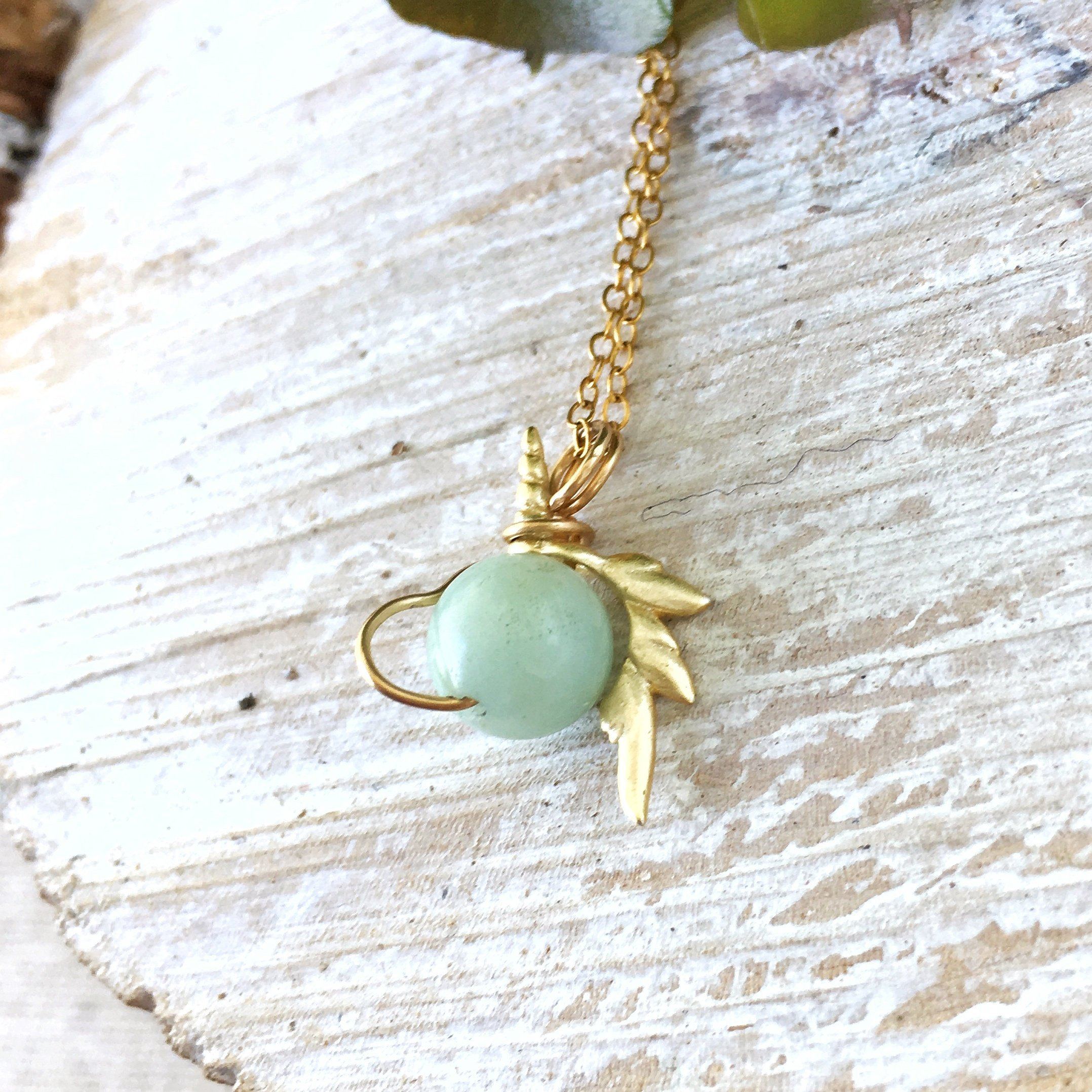 Amazonite Unicorn Charm Necklace - 14K Gold Filled Pendant for Women, Gift for Her, Birthday, Anniversary, Spiritual Healing Jewelry | Perfect for Everyday Wear, Meditation & Special Occasions