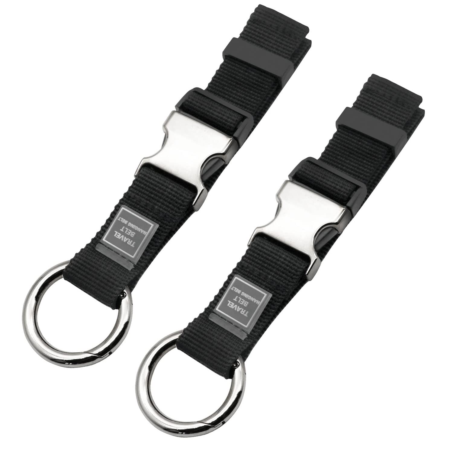Add-A-Bag Luggage Strap - Hands-Free Travel Belt for Extra Bags (2X Black) - Perfect for Airports & Trips