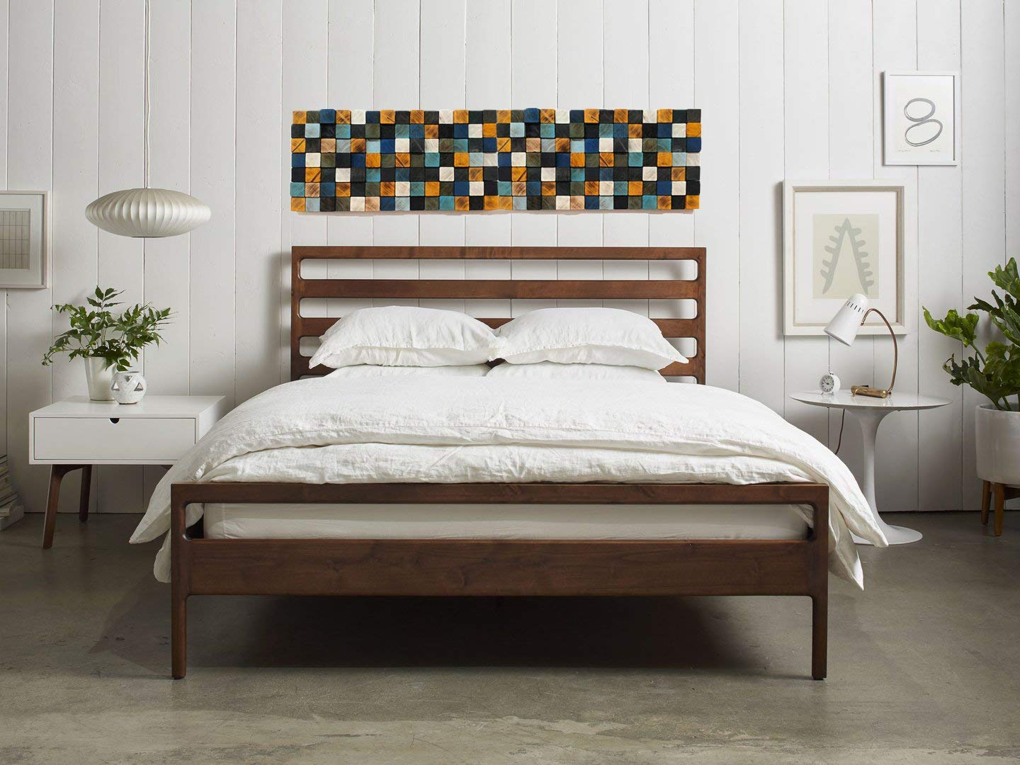 King Size Above Bed Decor - Wooden Headboard & Wall Hanging Art for Bedroom - Perfect for Master Bedroom, Guest Room & Home Decor