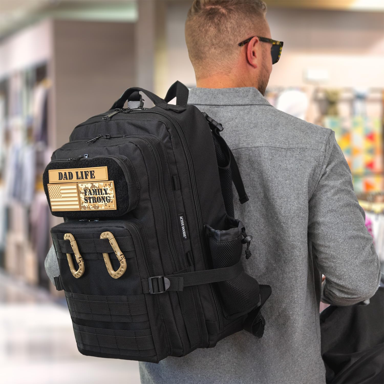 ActiveDoodie Men's Diaper Backpack - Waterproof Baby Changing Bag for Dads with Insulated Bottle Pockets & Stroller Straps | Perfect for Parenting, Travel, and On-the-Go Family Adventures