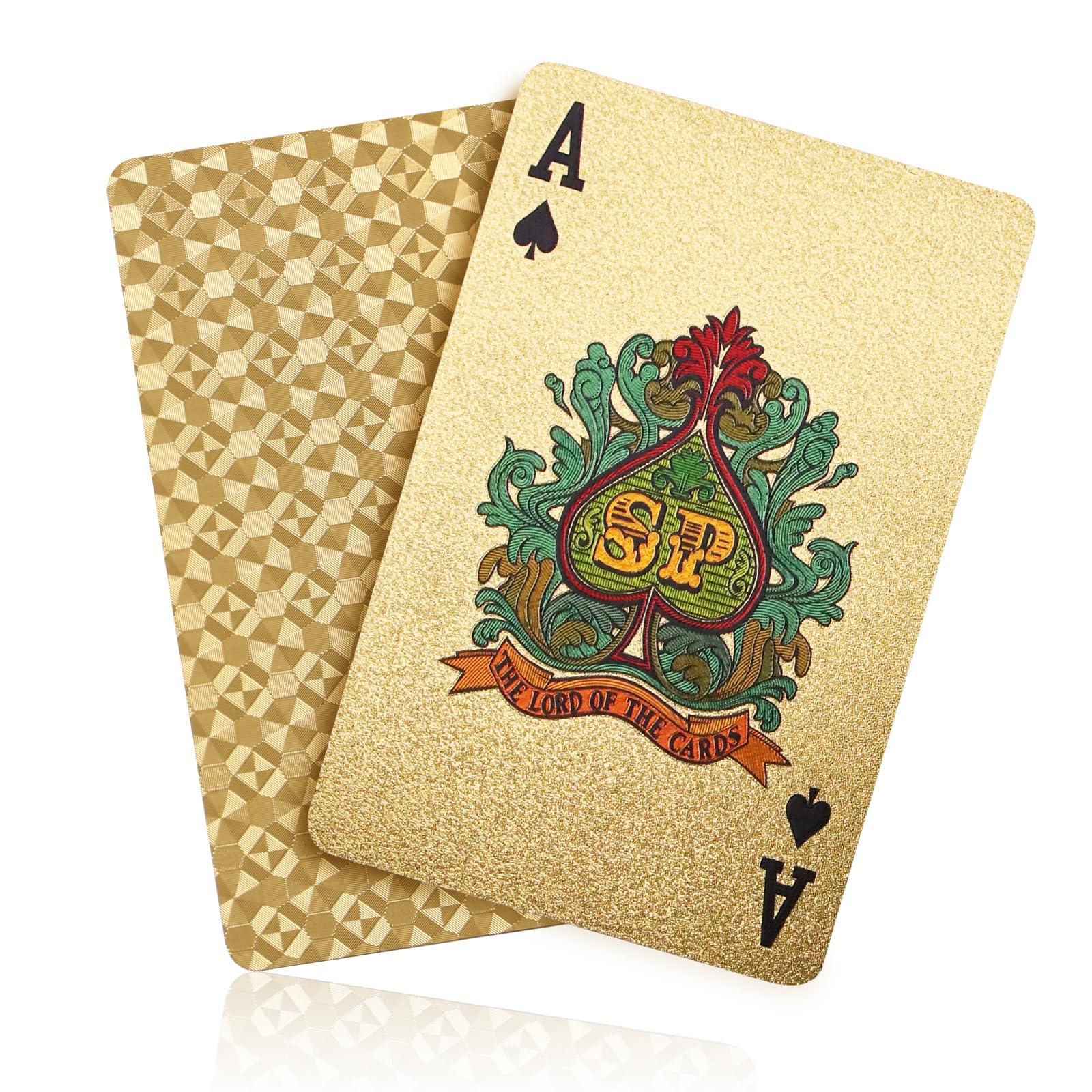 Waterproof Plastic Playing Cards Deck - Durable Gold Poker Cards for Outdoor, Travel & Casino Games - Perfect Gift for Card Players & Collectors