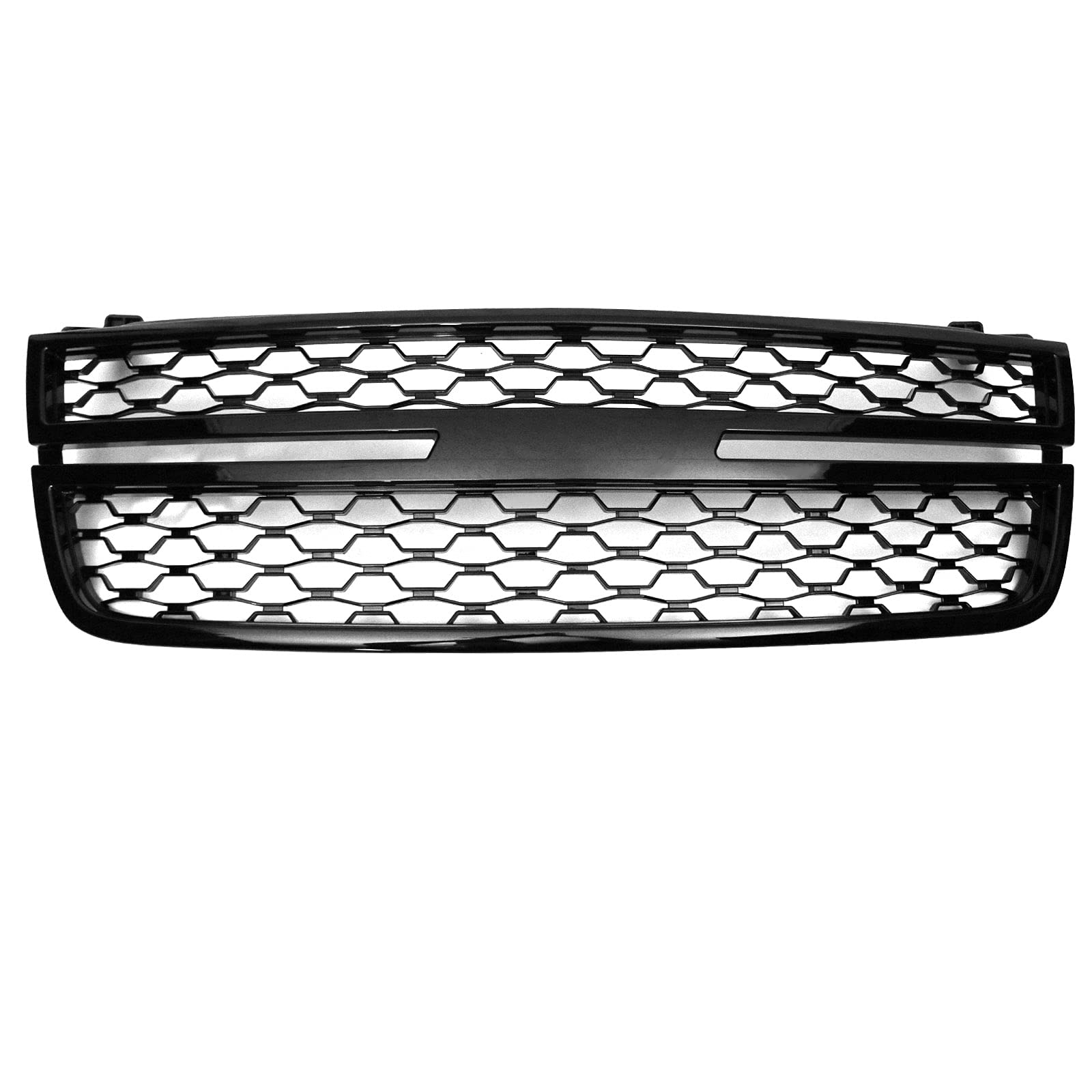 FREEMOTOR802 Gloss Black ABS Plastic Front Grille Compatible with 2005-2007 Chevrolet Silverado 1500/2500HD/3500 - Durable Replacement for Truck Exterior Upgrade & Off-Road Protection