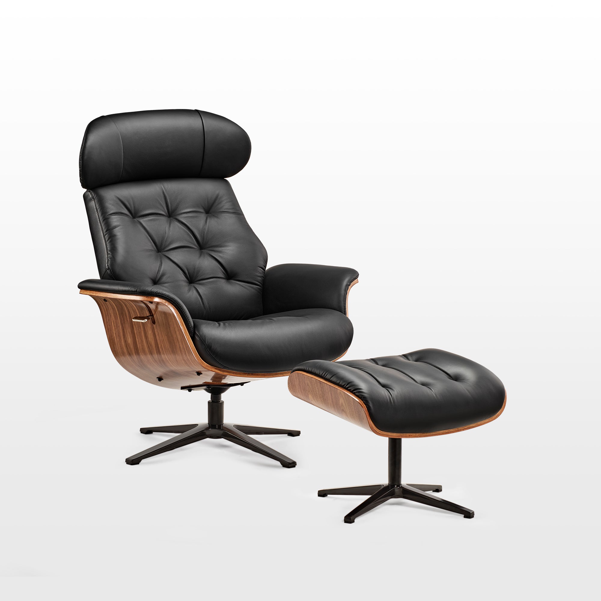 Modern Matteo Lounge Chair with Ottoman Set - Comfortable Accent Chair for Living Room, Bedroom, or Office - Perfect for Relaxing and Reading