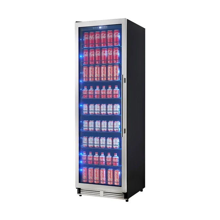 Forno Cesinali 24 Inch Stainless Steel Beverage Cooler - Energy Efficient Under Counter Fridge for Beer, Wine & Soda - Perfect for Home Bars, Restaurants & Offices (Model FBCBI6703 24S)