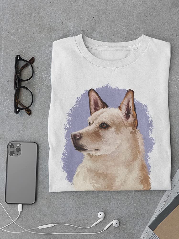 Cute Watercolor Canaan Dog T-Shirt for Men - Soft Cotton Graphic Tee - Perfect for Casual Wear, Dog Lovers & Pet Owners