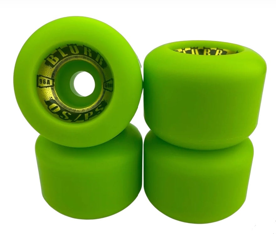 Vision Blurr Skateboard Wheels 60mm 96A (90A) Reissues - High Performance Green Wheels for Street Skating and Tricks