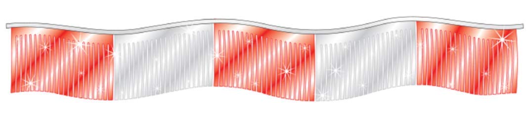 Metallic Fringe Pennant Streamer - Red & Silver Party Decorations - 60 ft Long Banner for Birthday, Wedding & Holiday Celebrations