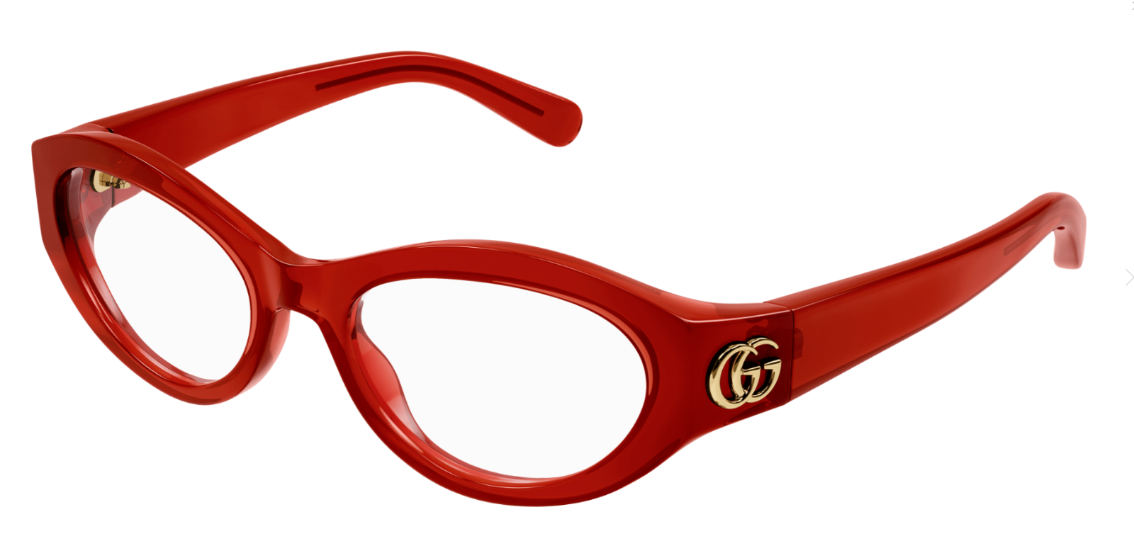 Gucci GG1405O 003 Red Cat Eye Women's Eyeglasses - Fashionable Designer Sunglasses for Women, UV Protection, Perfect for Outdoor Activities & Everyday Wear