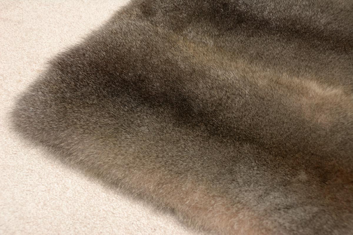 Natural Warm Grey Possum Fur Cushion Cover - Soft & Luxurious Throw Pillow Case for Sofa, Bed, Chair - Cozy Home Decor for Living Room, Bedroom & Office